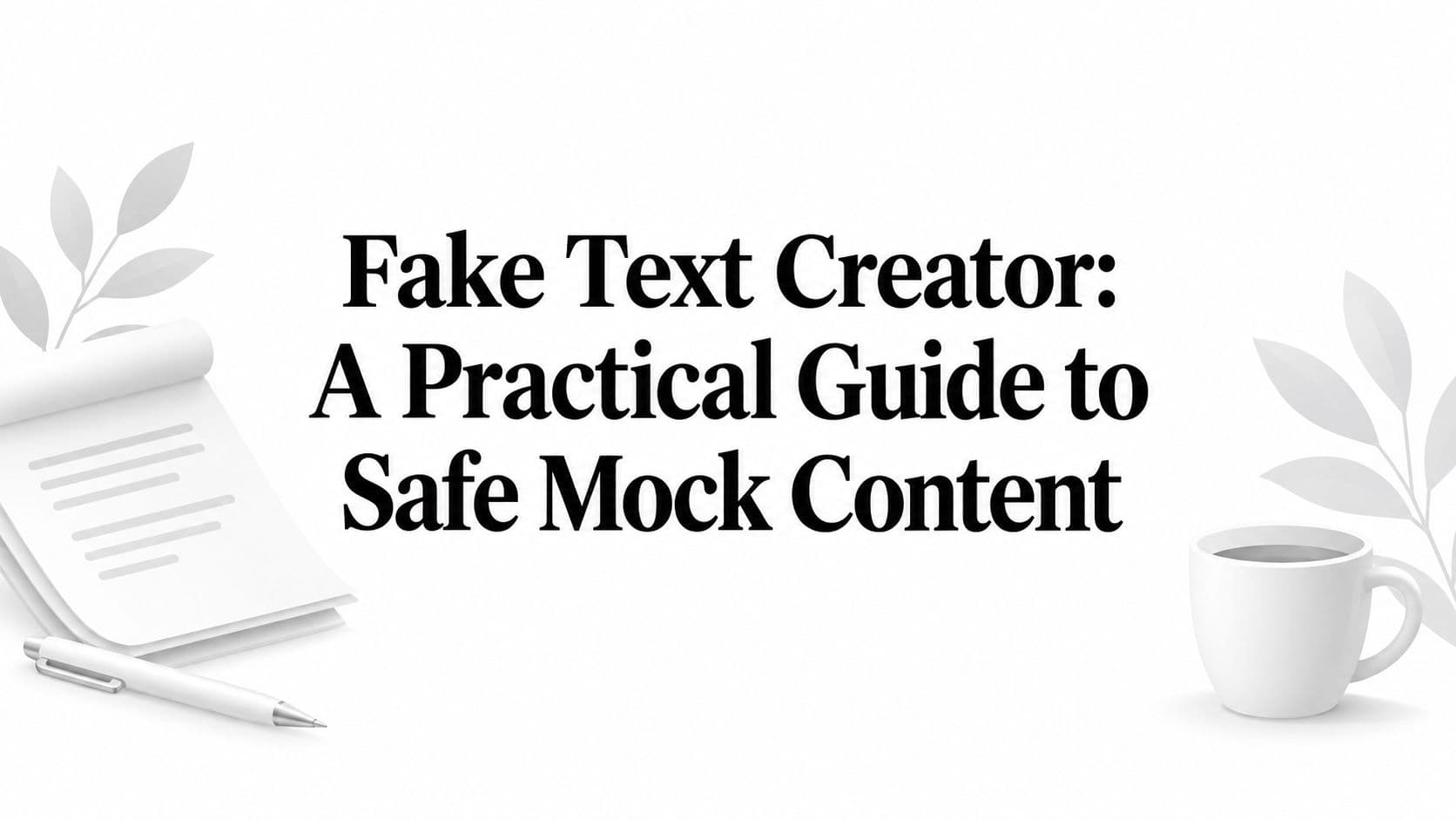 Fake Text Creator: A Practical Guide to Safe Mock Content